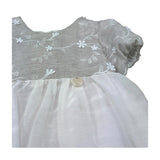 Le Bebe Abito Mezza Manica Ceriomiale con Ricami per Neonata LBG6374 BIANCO LE BEBE 