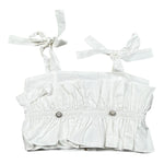 Fun & Fun Top Tinta Unita con Bretelle per Bambina FCJTP16585 BIANCO FUN & FUN 