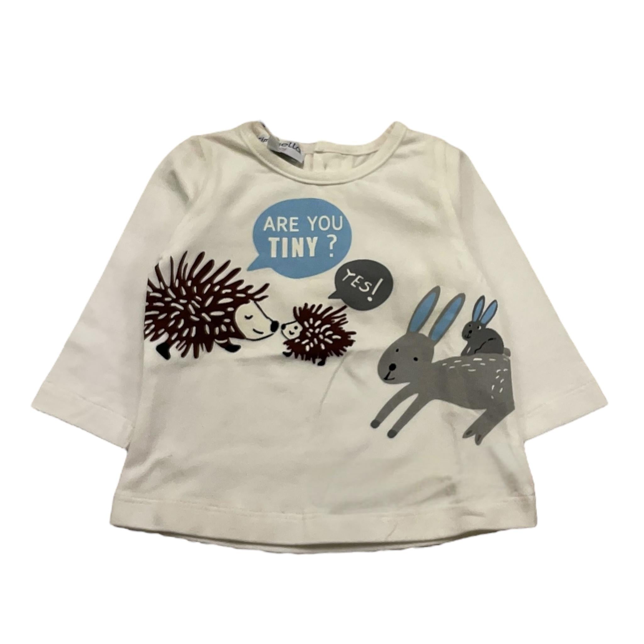 SIMONETTA shirt girocollo tinta unita con stampa Bianco per Neonato MAG0085 BIANCO SIMONETTA 