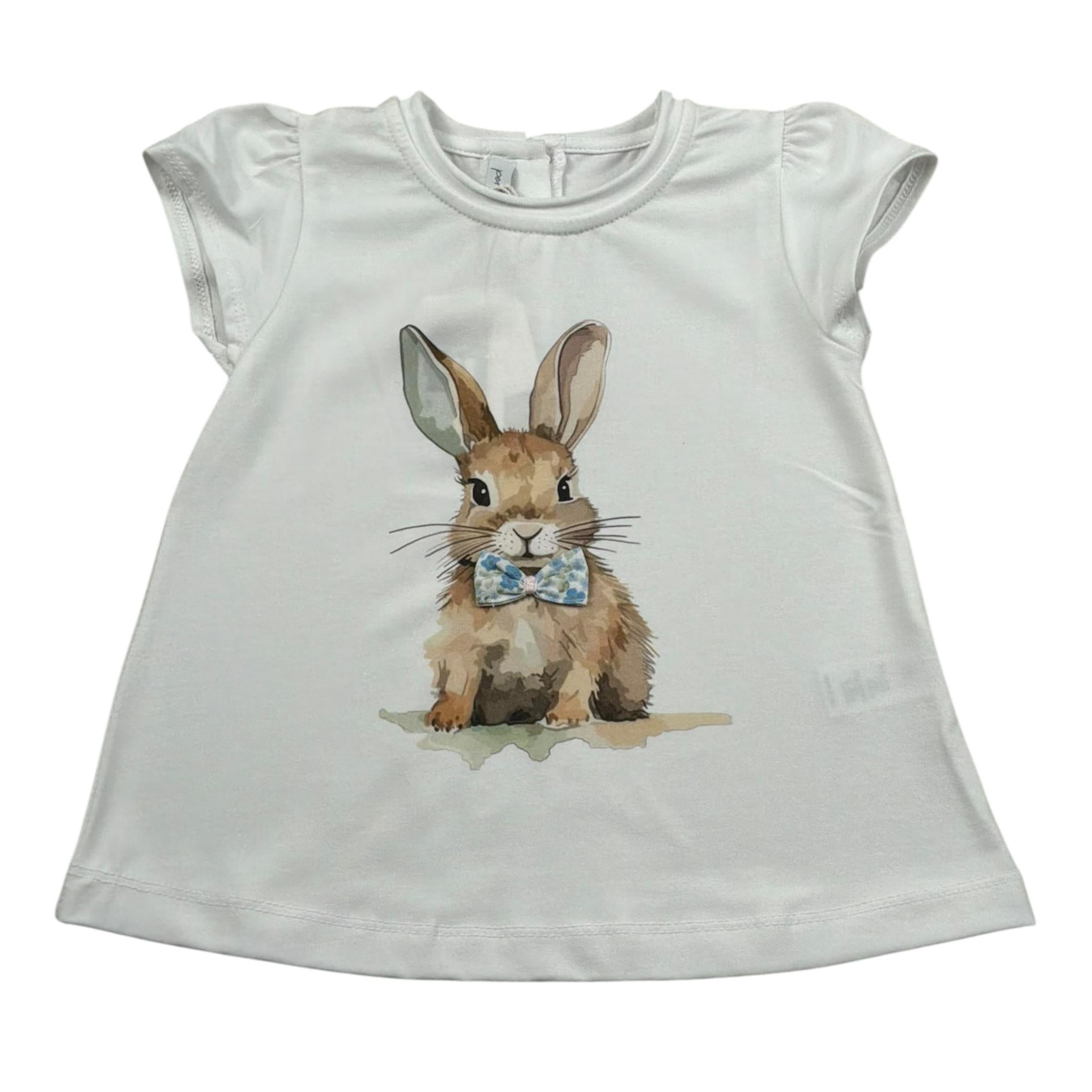 Per Te T-Shirt Girocollo Tinta Unita per Neonata 34311 BIANCO PER TE 