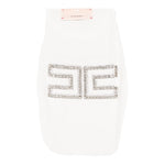 Elisabetta Franchi T-Shirt Girocollo Tinta Unita con Applicazioni Brillantini per Bambina EFTS239X BIANCO ELISABETTA FRANCHI 