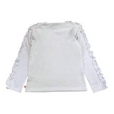 Carre'Ment Beau Shirt Crew Neck Solid Color White For Girls