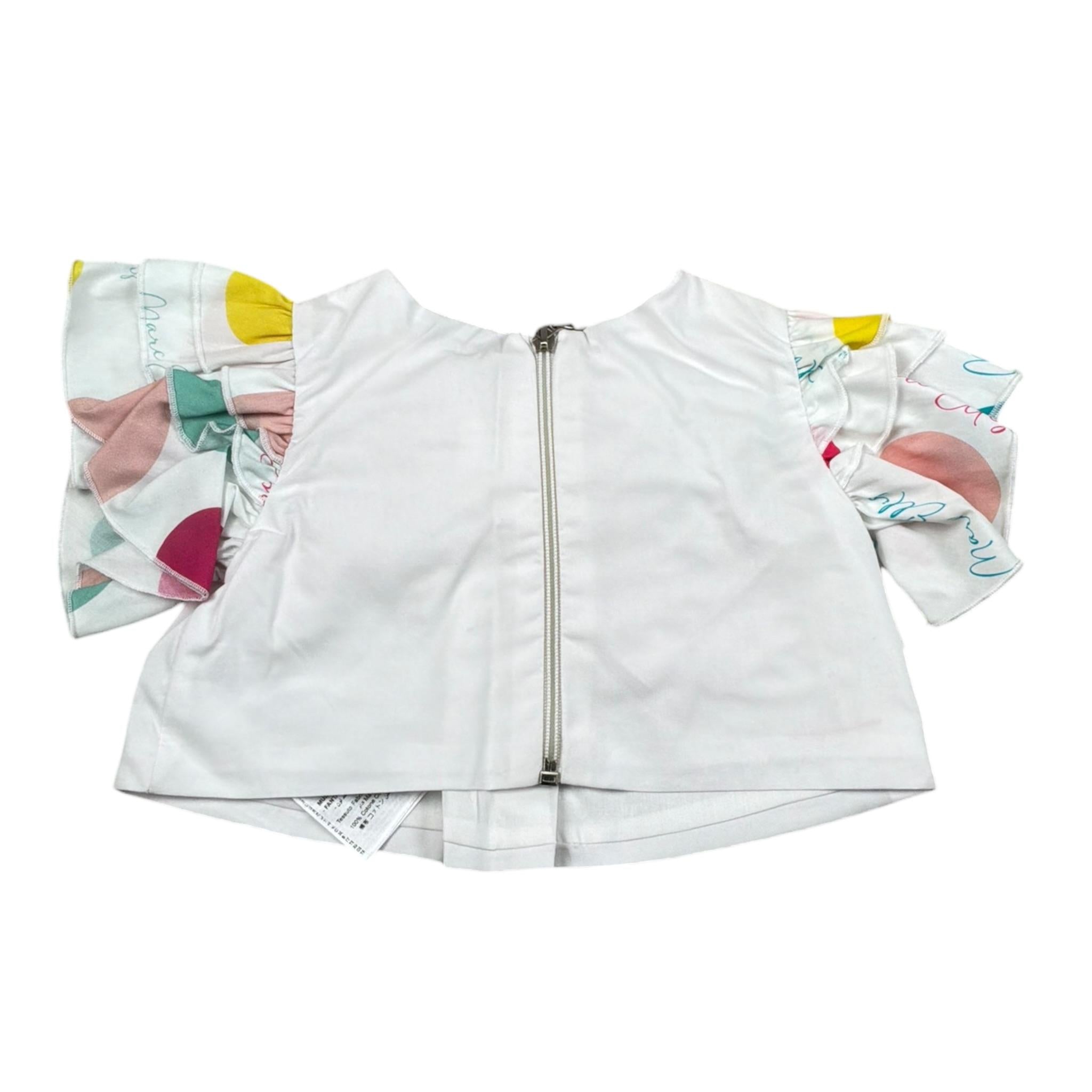 Marc Ellis Top Tinta Unita con Applicazioni per Neonata JMNSH16784 BIANCO MARC ELLIS 