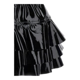 Monnalisa Gonna Tinta Unita In Ecopelle per Neonata 19D704N NERO MONNALISA 