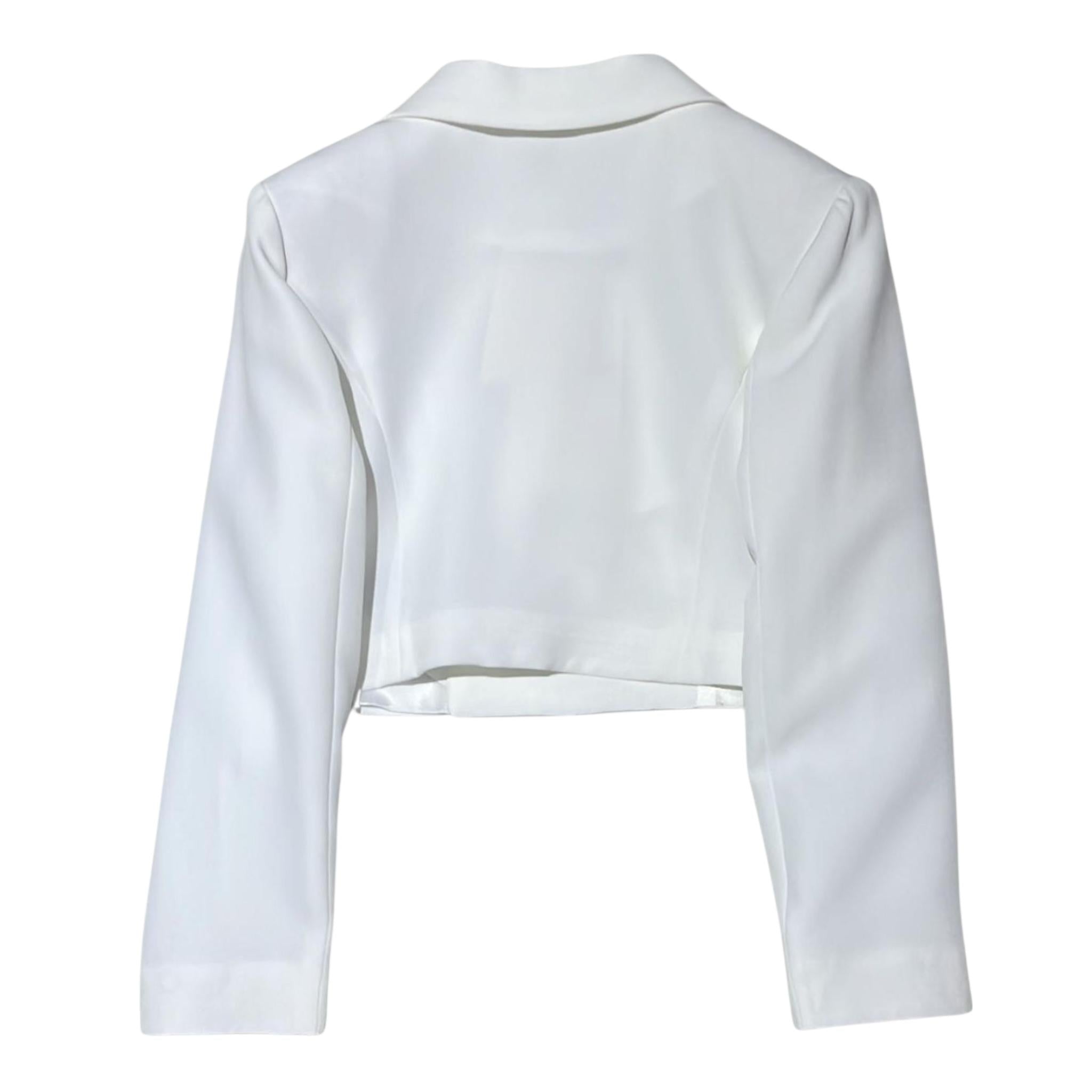 Fun & Fun Giacca Tinta Unita con Bottoni perle per Bambina FNCBJK14041 PANNA FUN & FUN 