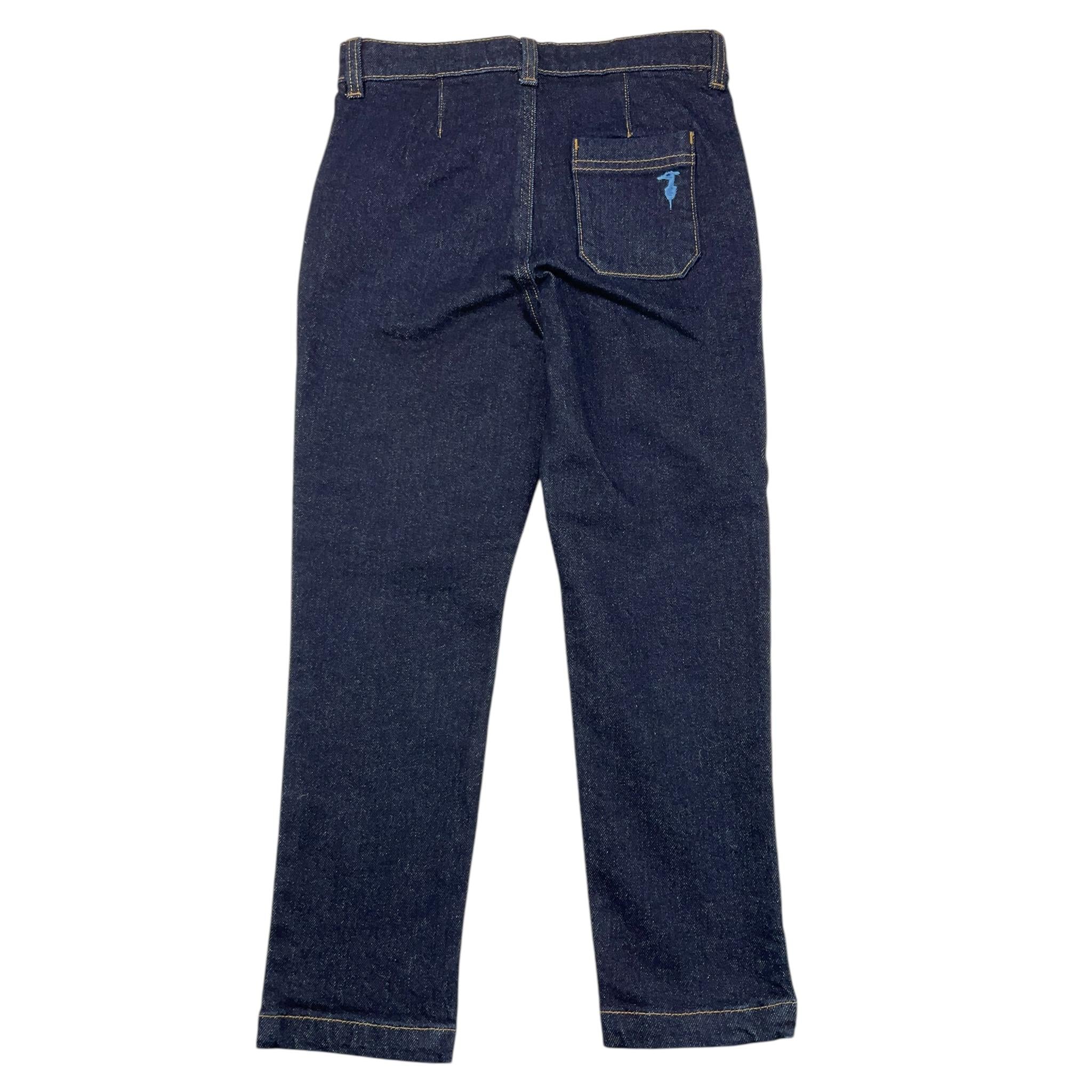 TRUSSARDI jeans tinta unita con girovita regolabile Blu per Bambino TBA25085 BLU TRUSSARDI 