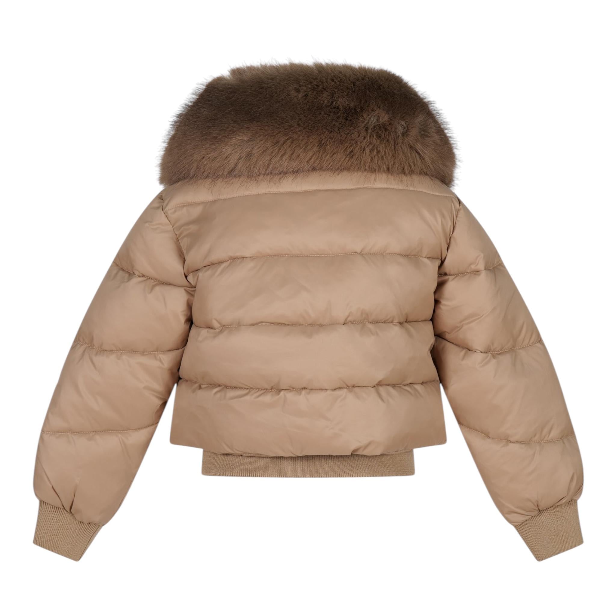 FUN & FUN giubbino tinta unita con colletto pelliccia Biscotto per Bambina FBJK00153 BISCOTTO FUN & FUN 