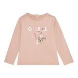 GUESS shirt girocollo tinta unita cn stampa Rosa per Bambina K4BI05J1314 ROSA GUESS 