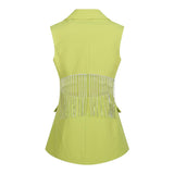 Fun & Fun Abito Giacca Tinta Unita con Scollo Posteriore per Bambina FNCJJK16387 VERDE FUN & FUN 