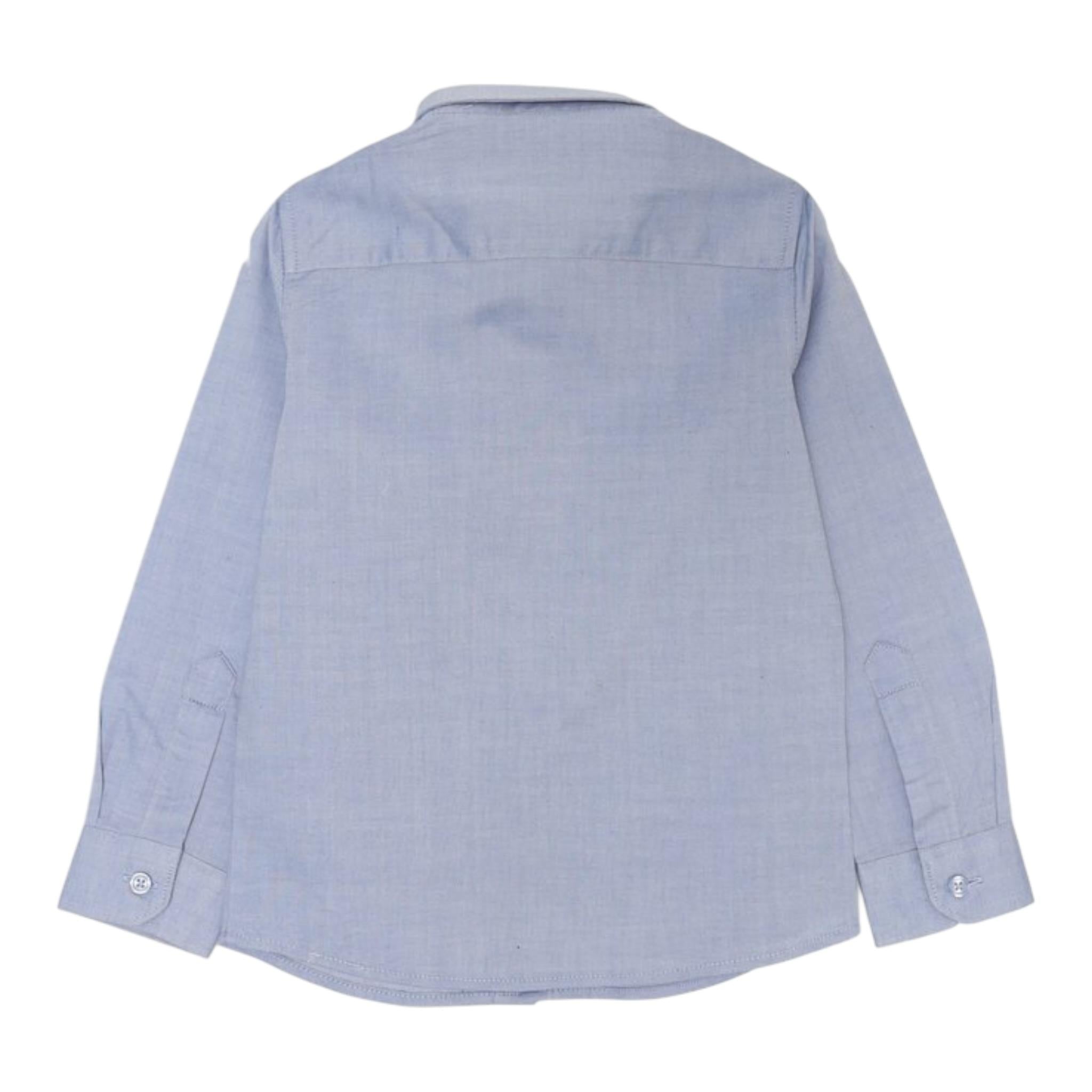 Trussardi Camicia Manica Lunga Tinta Unita per Neonato TIP25047CA AZZURRO TRUSSARDI 