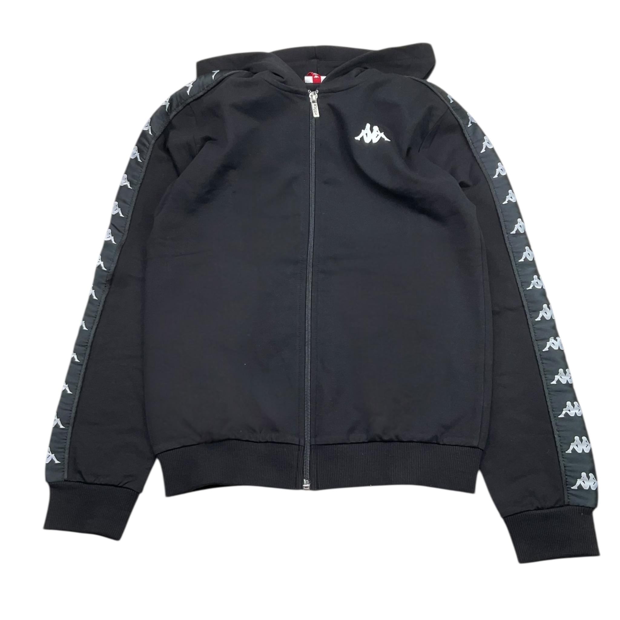 KAPPA felpa tinta unita con zip e cappuccio Nero per Bambino 3731F0012 NERO KAPPA 