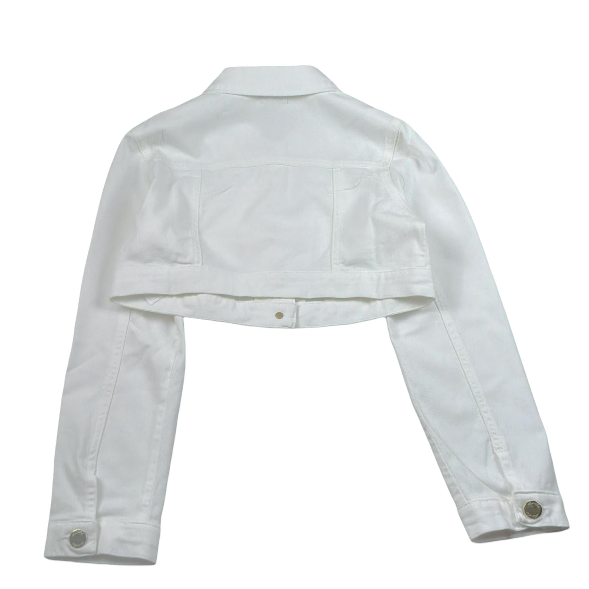 Lu Lu By Miss Grant Giubbino In Denim Tinta Unita per Bambina LL3377 BIANCO LU LU BY MISS GRANT 