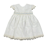 Artesania Infantil Abito Mezza Manica Tinta Unita con Cinturino per Neonata 454 BIANCO ARTESANIA INFANTIL 