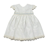 Artesania Infantil Abito Mezza Manica Tinta Unita con Cinturino per Neonata 454 BIANCO ARTESANIA INFANTIL 