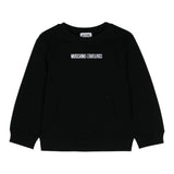 MOSCHINO felpa tinta unita girocollo con stampa Nero per Bambino HUF08M NERO MOSCHINO 