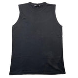 Brian Dales Solid Black Crew Neck Tank Top For Boys
