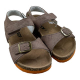 Colors Of California Solid Color Sandals With Contrast Sole Beige For Kids