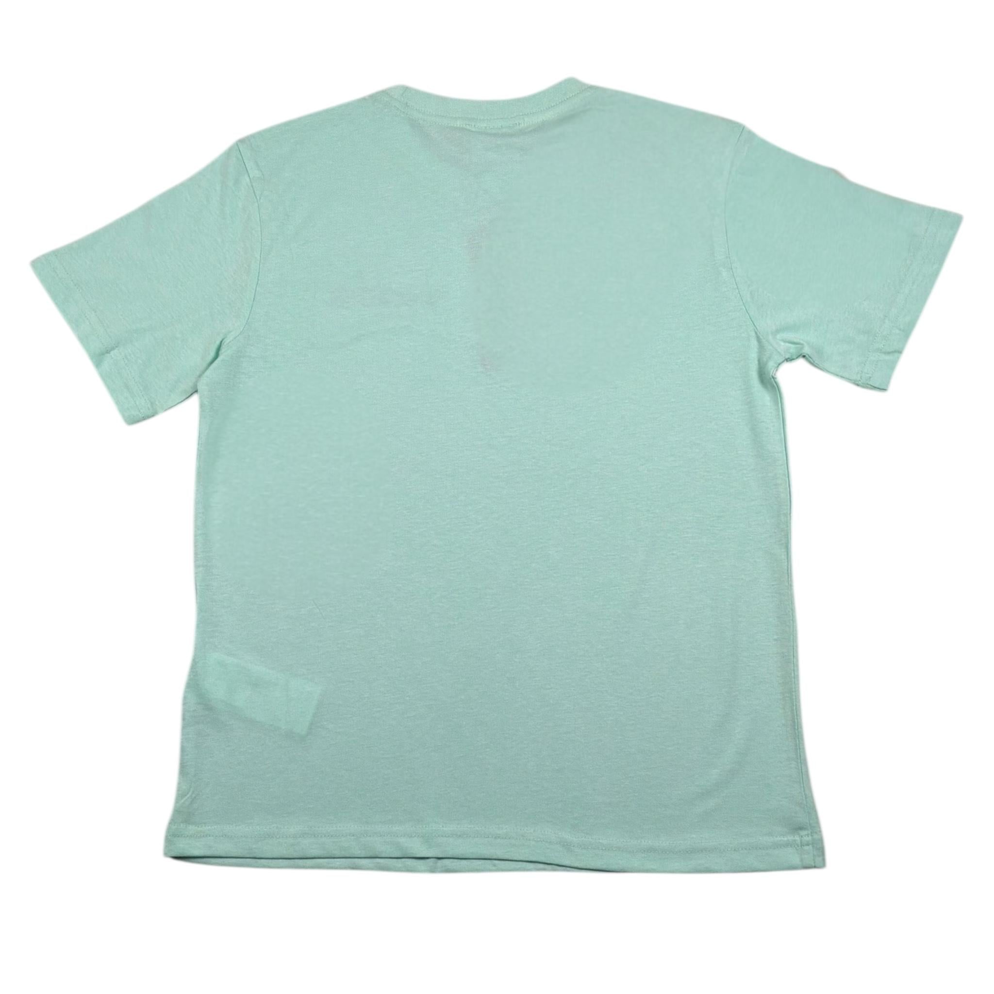 Diadora T-Shirt Girocollo Tinta Unita con Stampa per Bambino 102181707 VERDE ACQUA DIADORA 