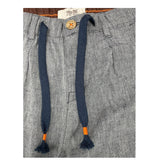 Yes Zee Plain Trousers With Elastic Waist Grey For Boys