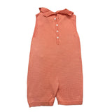 Wedoble Solid Coral Baby Girl's Sleeveless Romper