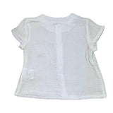 Yoedu Baby Boy Solid Color Half Sleeve Shirt White