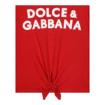 DOLCE & GABBANA shirt girocollo tinta unita cn logo Rosso per Bambina L5JTNP ROSSO DOLCE & GABBANA 