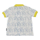 Bikkembergs Polo Shirt Half Sleeve Solid Color With Contrast Collar White For Boys
