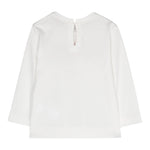 MONNALISA shirt girocollo tinta unita con applicazioni Bianco per Bambina 39D601J BIANCO MONNALISA 