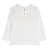 MONNALISA shirt girocollo tinta unita con applicazioni Bianco per Bambina 39D601J BIANCO MONNALISA 