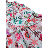 Kaos Abito Tinta Unita con Fantasia Fiori per Bambina KS125 BIANCO KAOS 