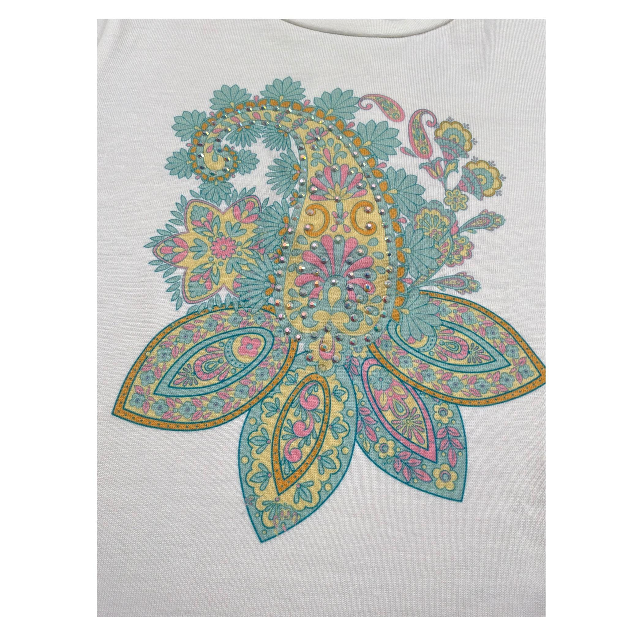 M+E' T-Shirt Girocollo tinta unita con Stampa Bianco per Neonata UE1862X BIANCO M+E' 