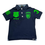 Blauer Polo Mezza Manica Tinta Unita con Stampa per Neonato 24SBLKT02244N BLU BLAUER 