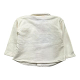 Aventiquattrore Long Sleeve Shirt Solid Color White for Baby