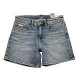 Calvin Klein Short Tinta Unita In Denim con Girovita Reglabile per Bambina IG0IG02892 AZZURRO CALVIN KLEIN 