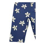 Losan Solid Color Leggings with Blue Floral Print for Baby Girls
