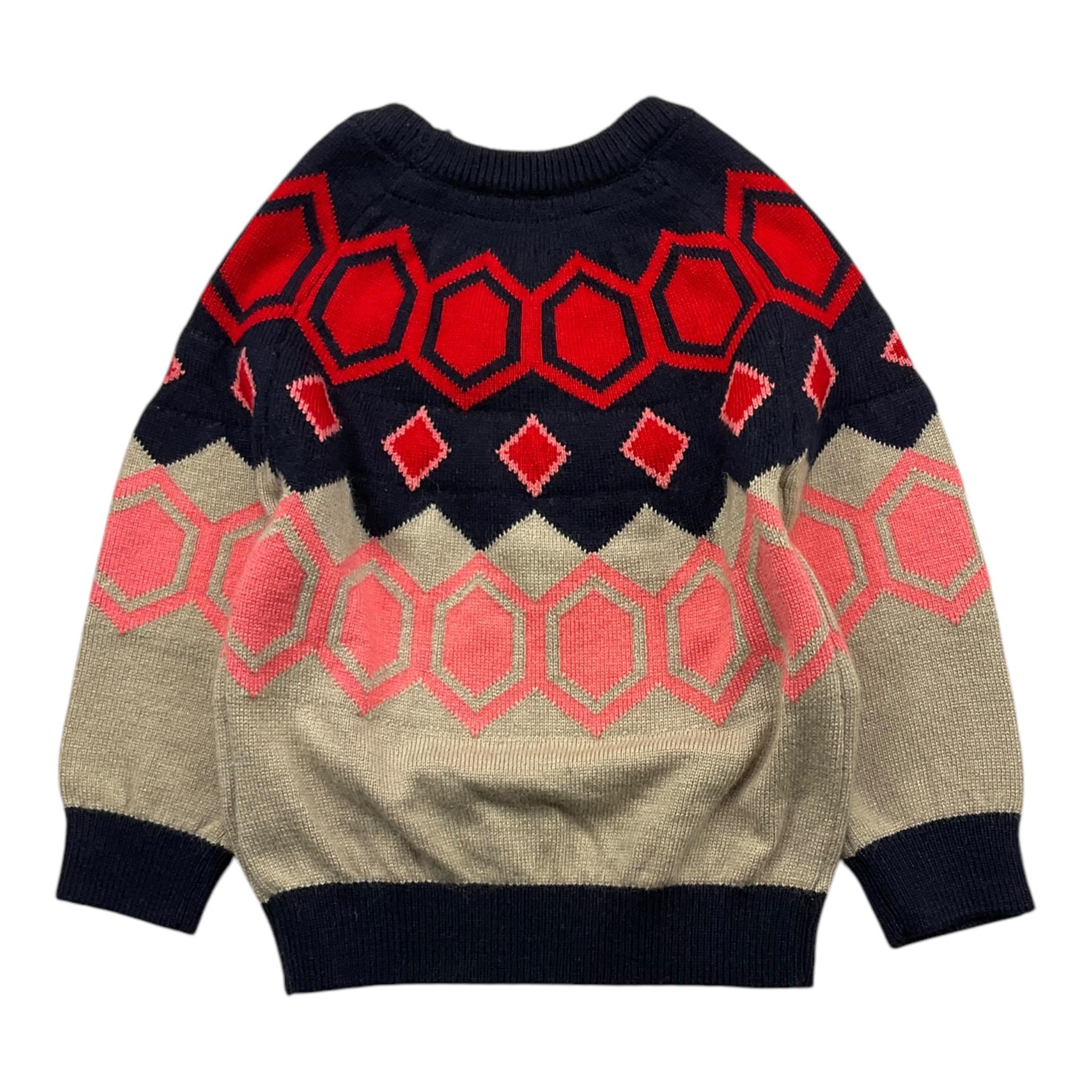 TRUSSARDI maglia girocollo tinta unita con stampa Blu per Neonato TIA2521MA BLU TRUSSARDI 