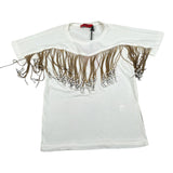Jijil T-Shirt tinta unita con Applicazioni Bianco per Bambina JJE23TS037 BIANCO JIJIL 