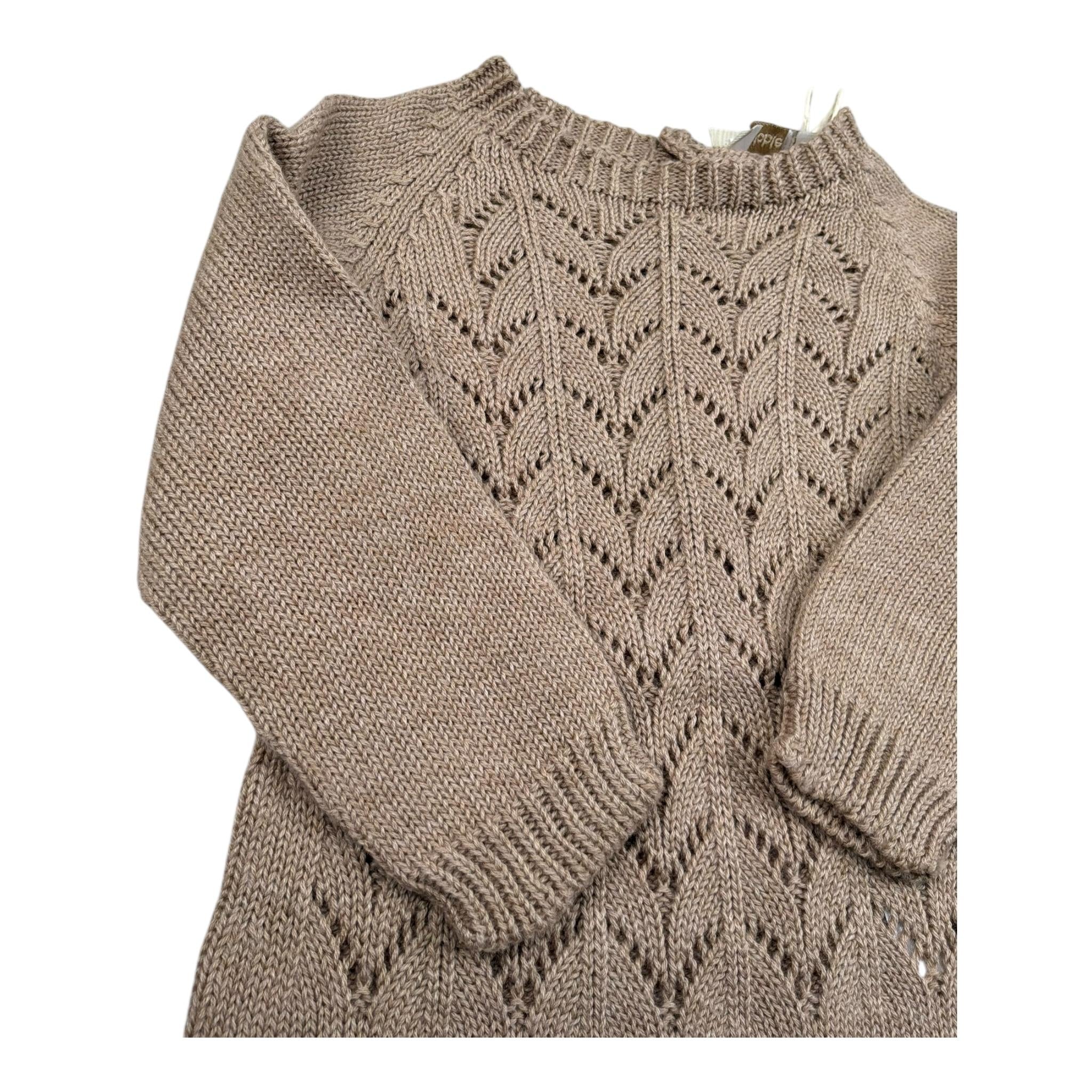 Wedoble Tutina Manica Lunga Tinta Unita con Trafori per Neonato V2507346A BEIGE WEDOBLE 