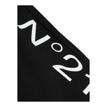 N°21 Bermuda Tinta Unita con Elastico In Vita E Stampa per Bambino N21614 NERO N°21 