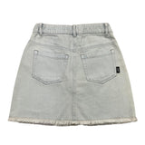 Aspesi Solid Color Denim Skirt With Adjustable Waist Light Blue For Girls
