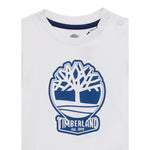 Timberland T-Shirt Girocollo Tinta Unita con Stampa per Neonato T60508 BIANCO TIMBERLAND 