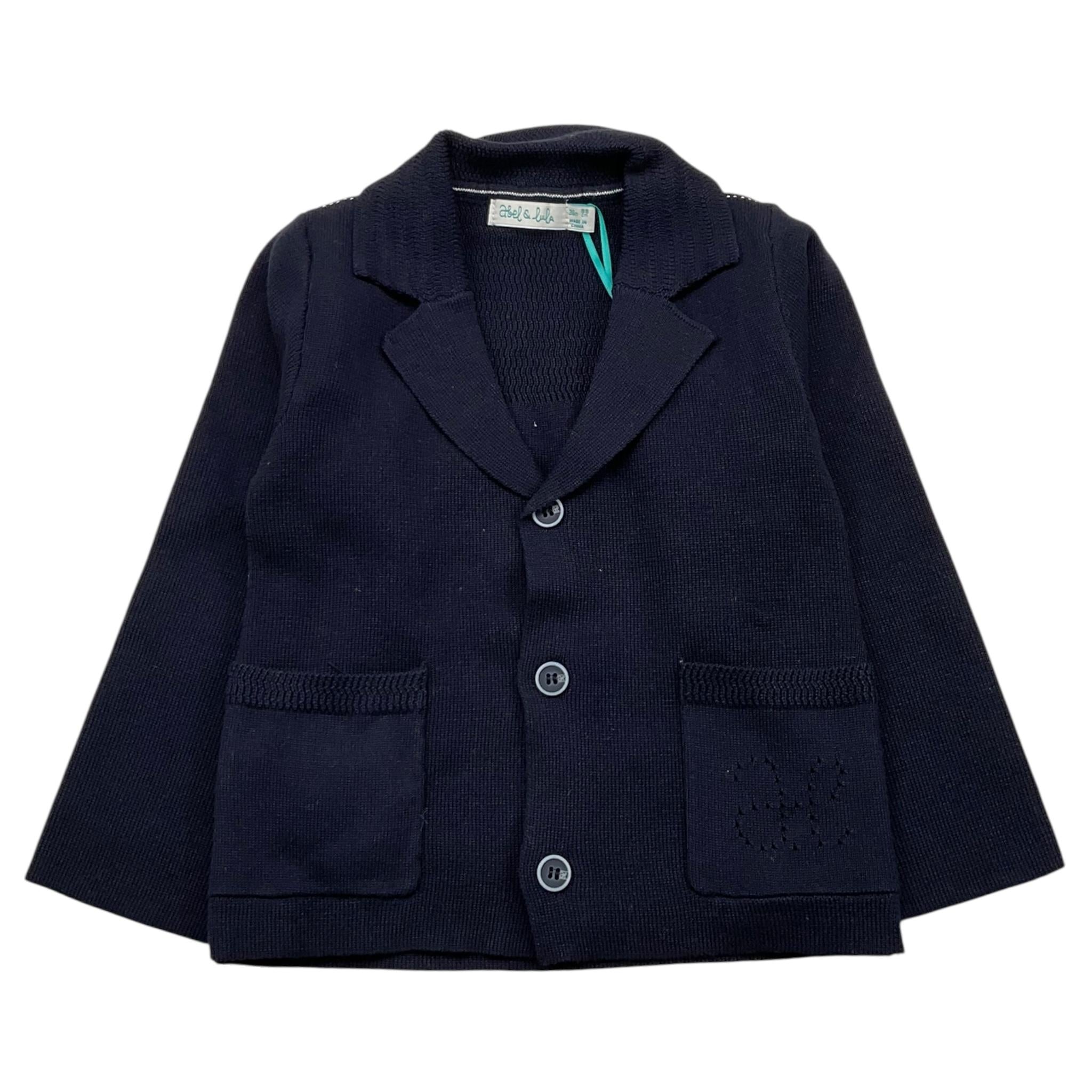 ABEL & LULA giacca tinta unita in maglia Blu per Bambina 5360 BLU ABEL & LULA 