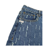 Daniele Alessandrini Bermuda In Denim Tinta Unita con Strappi per Bambino 1236SD00256 BLU DANIELE ALESSANDRINI 