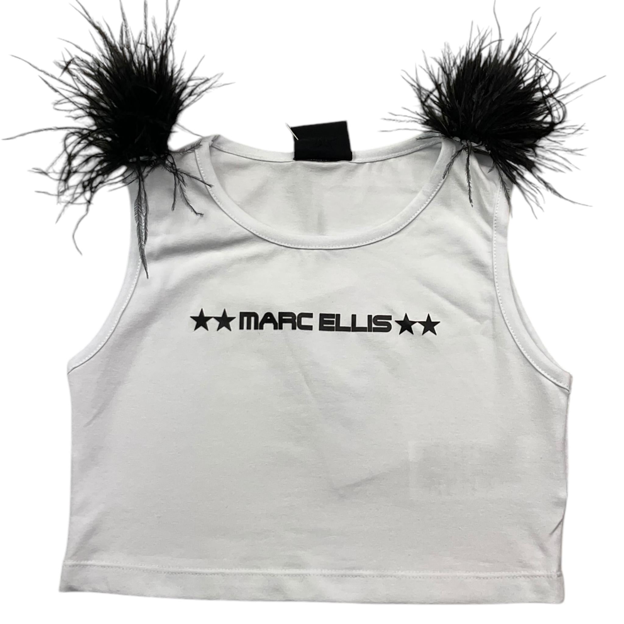 Marc Ellis Top Giromanica Tinta Unita Con Spille In Contrasto Bianco/Nero Per Bambina JMJTP16507 BIANCO/NERO MARC ELLIS 