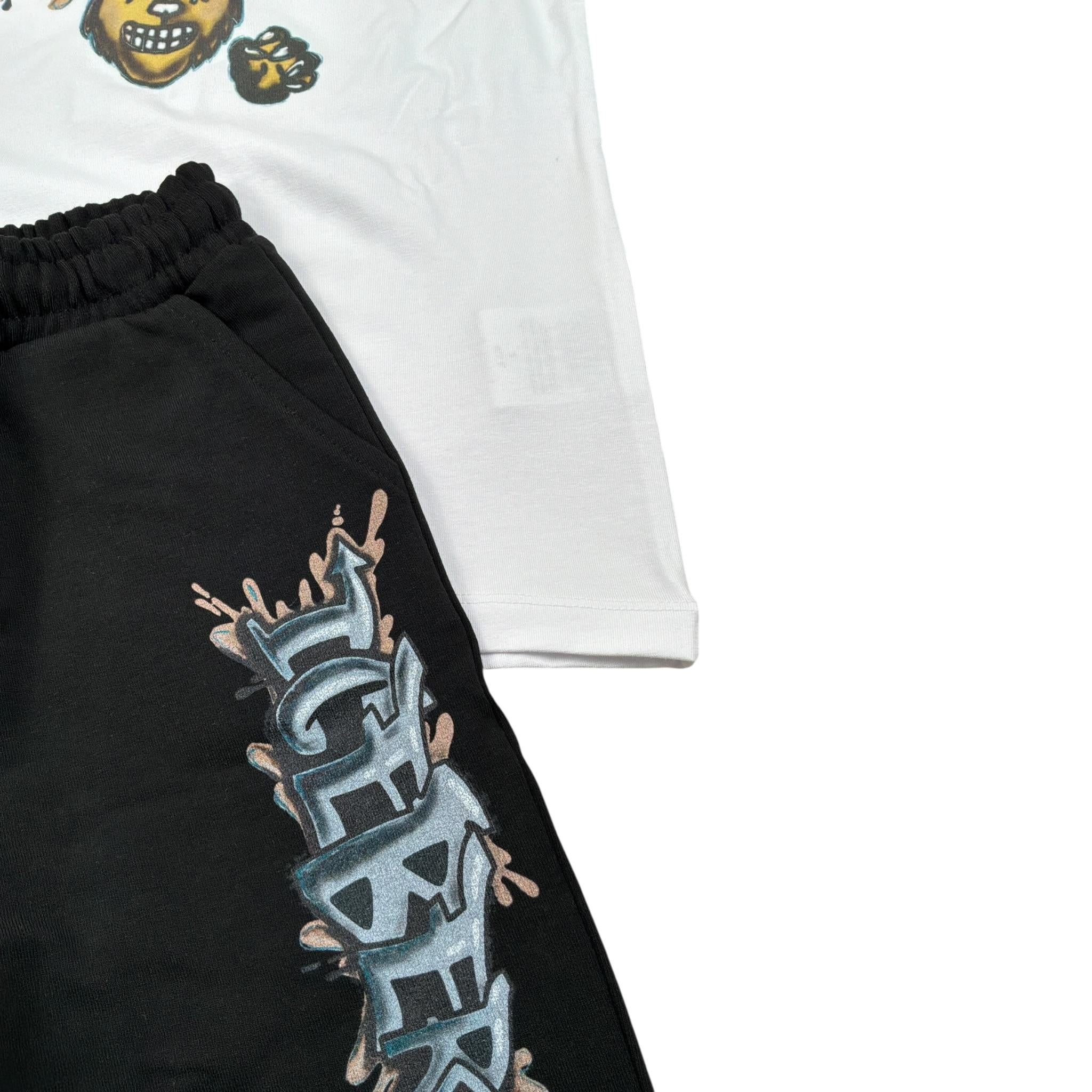 Iceberg Completo 2 Pezzi T-Shirt-Bermuda Bicolore Bianco/Nero per Bambino CMBICE5102JX BIANCO/NERO ICEBERG 