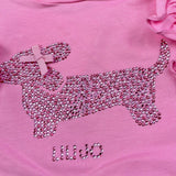 Liu Jo Abito tinta unita Giromanica con Brillantini Rosa per Neonata KA5091XX ROSA LIU JO 