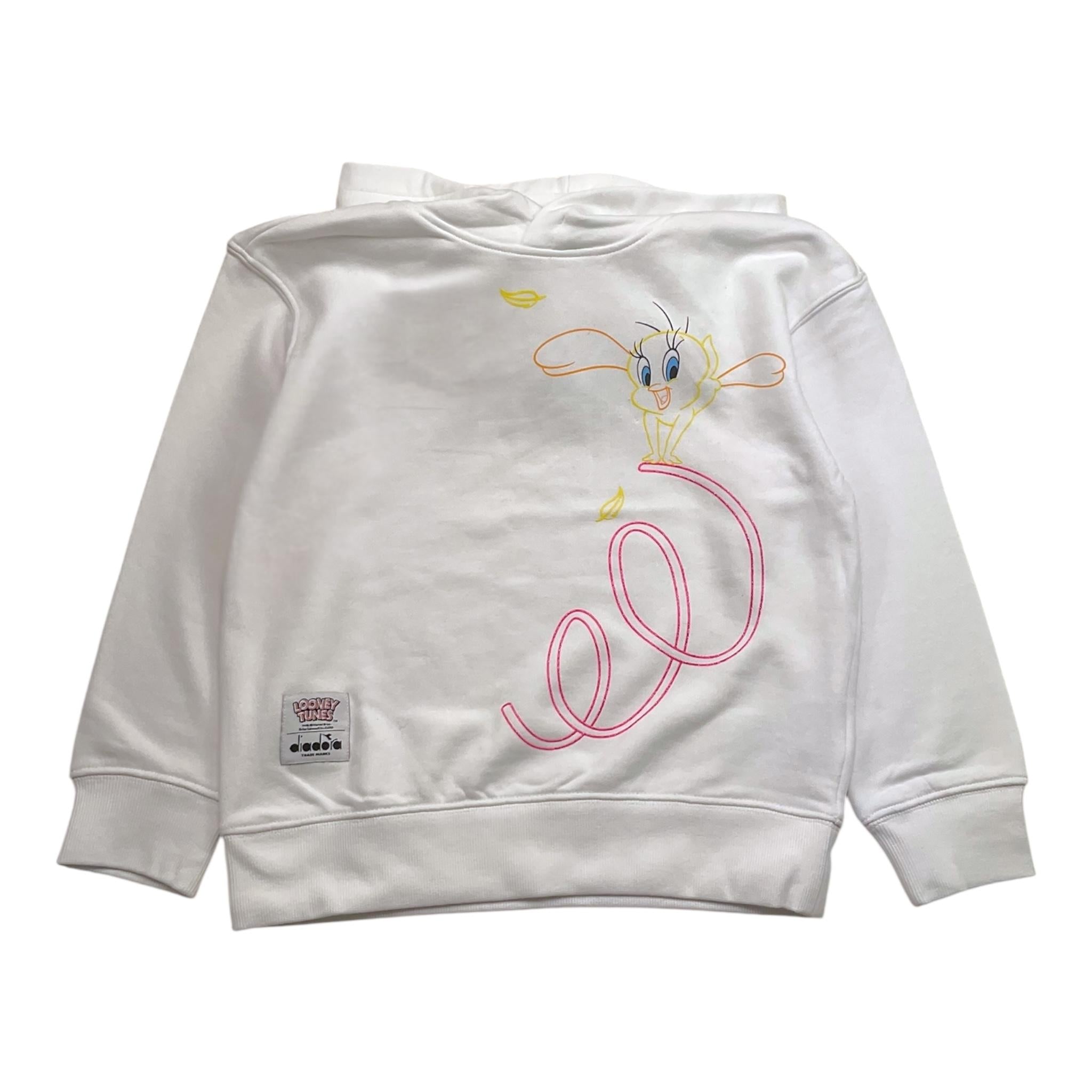 DIADORA felpa tinta unita con cappuccio e stampa looney tunes Bianco per Bambina 50218094888 BIANCO DIADORA 