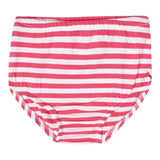 Chiara Ferragni Two-Tone Dress-Coulotte Set With White/Fuchsia Striped Pattern For Newborn