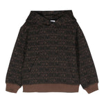 MOSCHINO felpa tinta unita logata con cappuccio Marrone per Bambino HUF08CX MARRONE MOSCHINO 