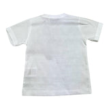 Cesare Paciotti Solid Color Crew Neck T-Shirt with White Logo Print for Newborns